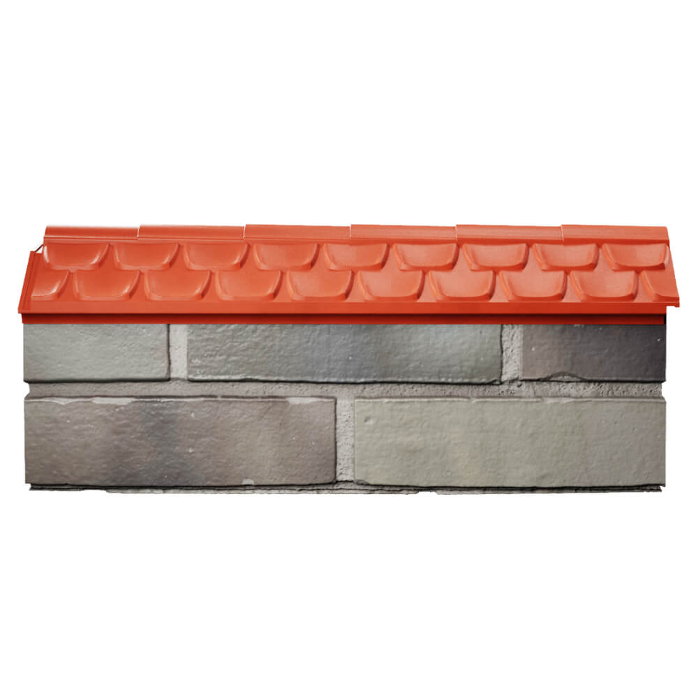 Парапет Zking Эльбрус Красный с посадкой на 0.5 кирпича (130мм) в Белогорске фото