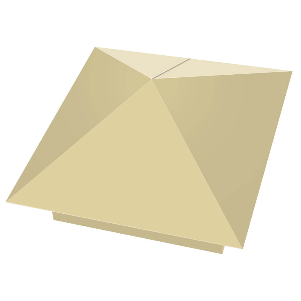 Колпак металлический 400х400мм RAL1014 Бежевый заборный Белогорск фото