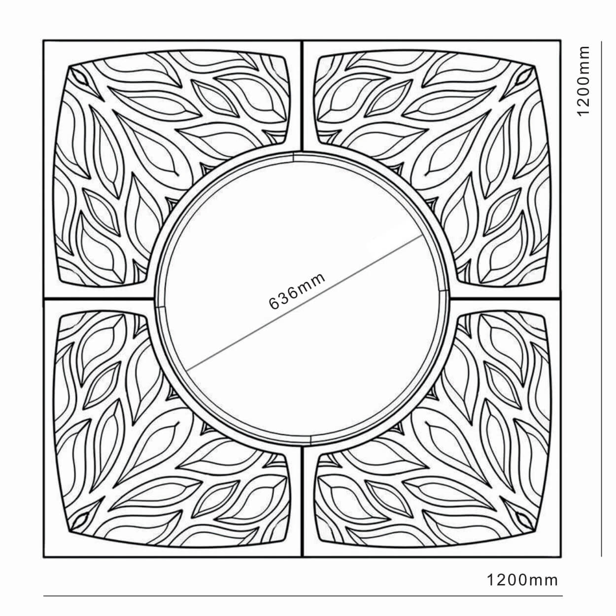 Приствольная решетка для дерева ZKING CRUST 1.2х1.2м Черная в Белогорске фото