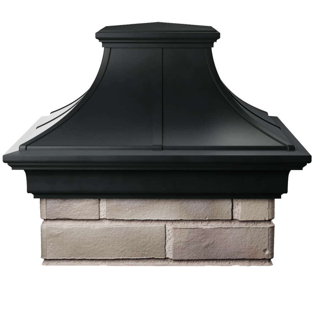 Колпак Zking Монблан Премиум Черный на столб 1.5х1.5 кирпича (385х385мм) Белогорск фото