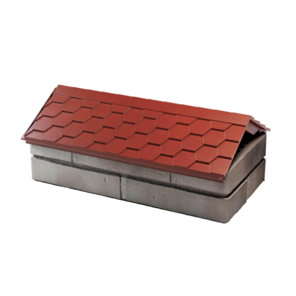 Парапет Zking Эверест Красный с посадкой на 1 кирпич (200/225/255мм) в Белогорске фото