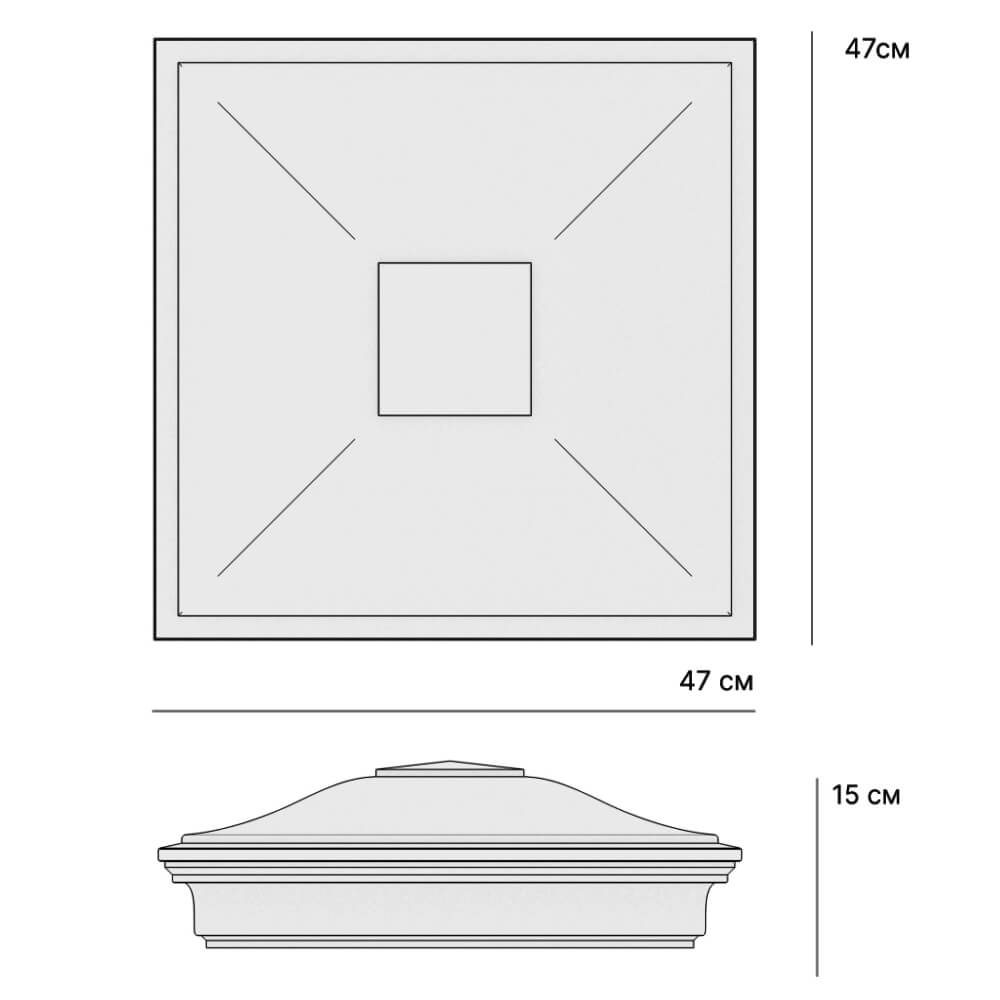 Колпак Zking Монблан Коричневый на столб 1.5х1.5 кирпича (385х385мм) в Белогорске фото