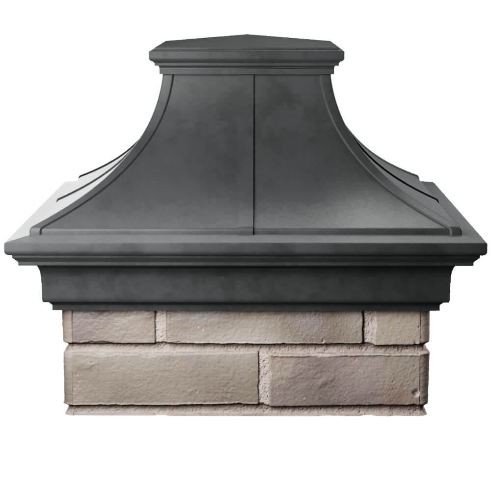 Колпак Zking Монблан Премиум Серый на столб 1.5х1.5 кирпича (385х385мм) Белогорск фото