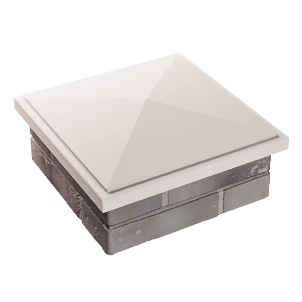 Колпак Zking БонаМоно Бежевый на столб 1.5х1.5 кирпича (385х385, 400х400мм) в Белогорске фото