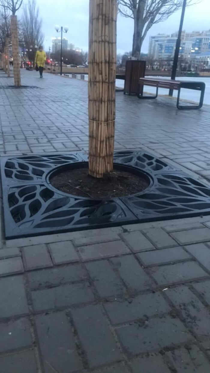 Приствольная решетка для дерева ZKING CRUST 1.2х1.2м Черная в Белогорске фото