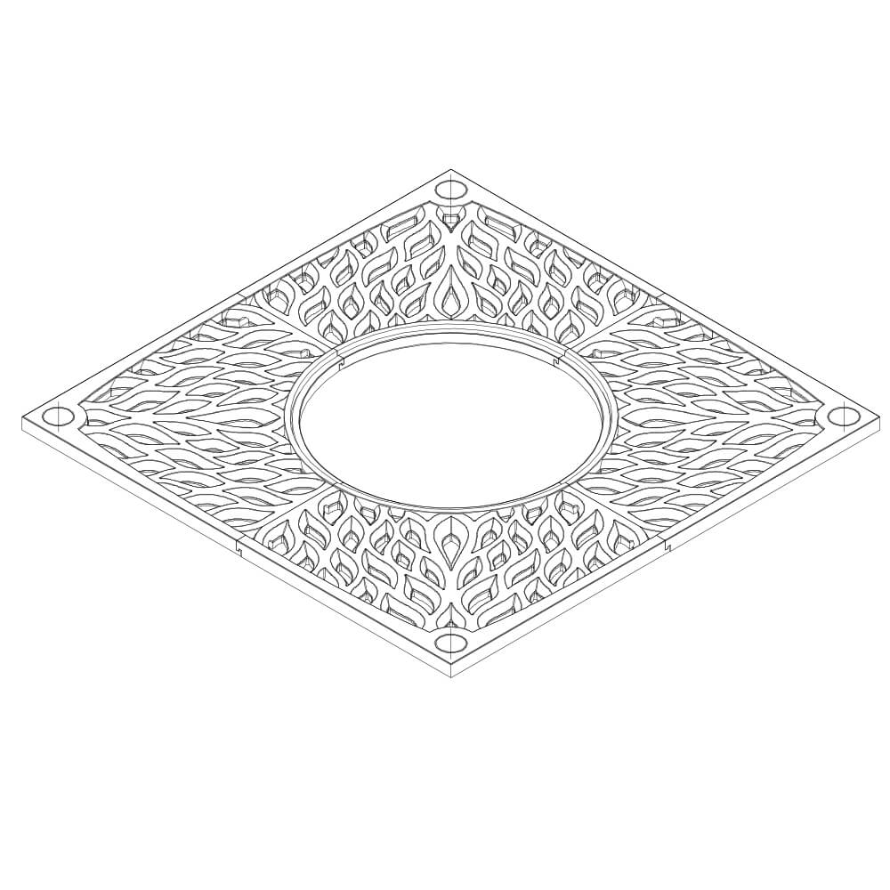 Приствольная решетка для дерева ZKING CRUST 2х2м Черная в Белогорске фото