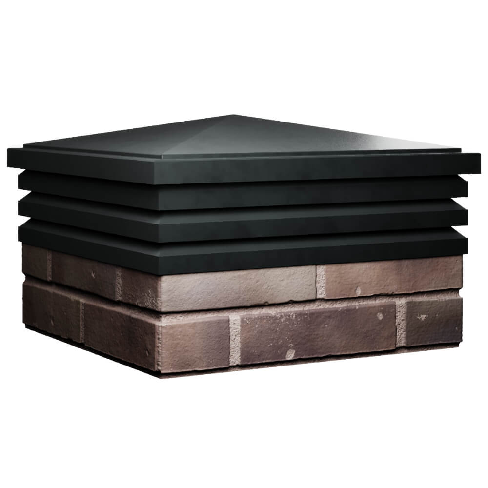 Колпак Zking Бона ХайТек Черный на столб 2х2 кирпича (513х513мм) в Белогорске фото