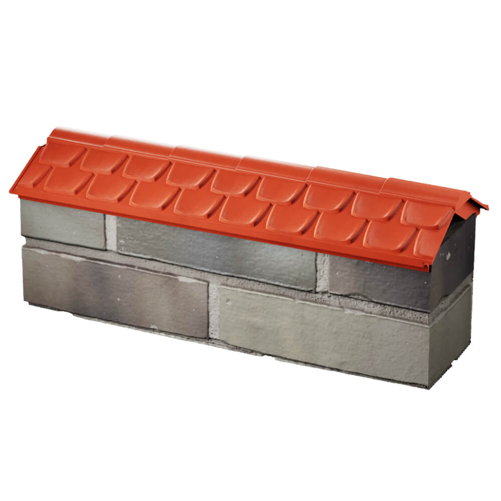 Парапет Zking Эльбрус Красный с посадкой на 0.5 кирпича (130мм) в Белогорске фото