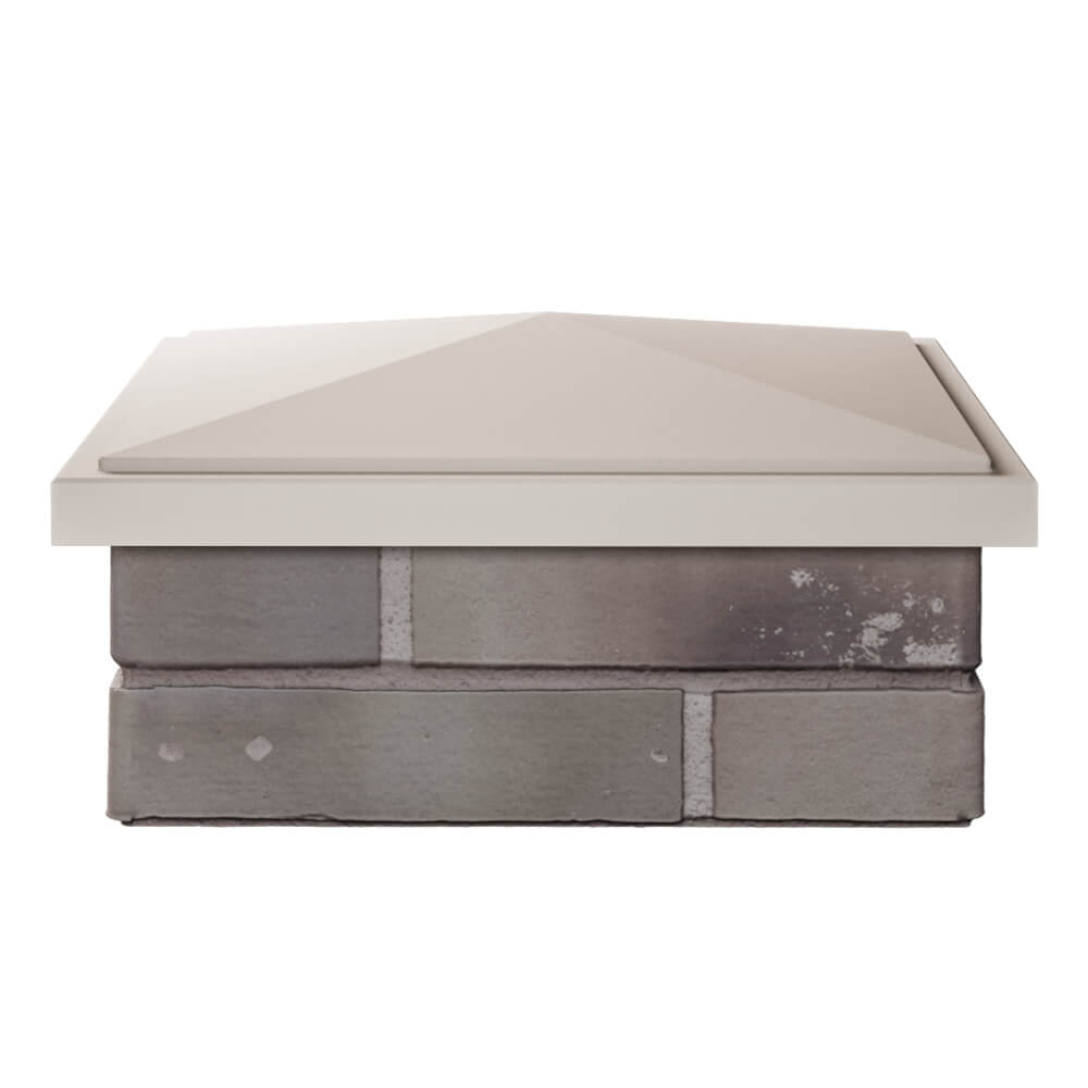 Колпак Zking БонаМоно Бежевый на столб 1.5х1.5 кирпича (385х385, 400х400мм) Белогорск фото