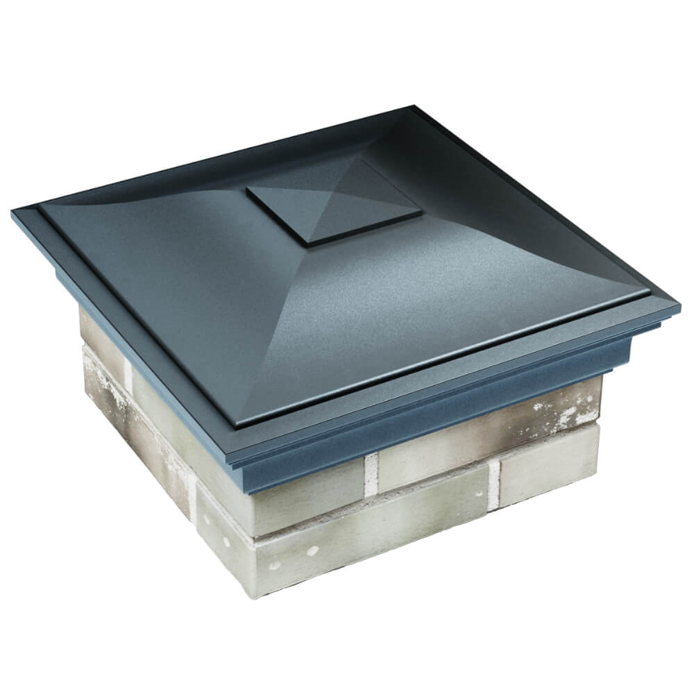 Колпак Zking Монблан Серый на столб 1.5х1.5 кирпича (385х385мм) в Белогорске фото