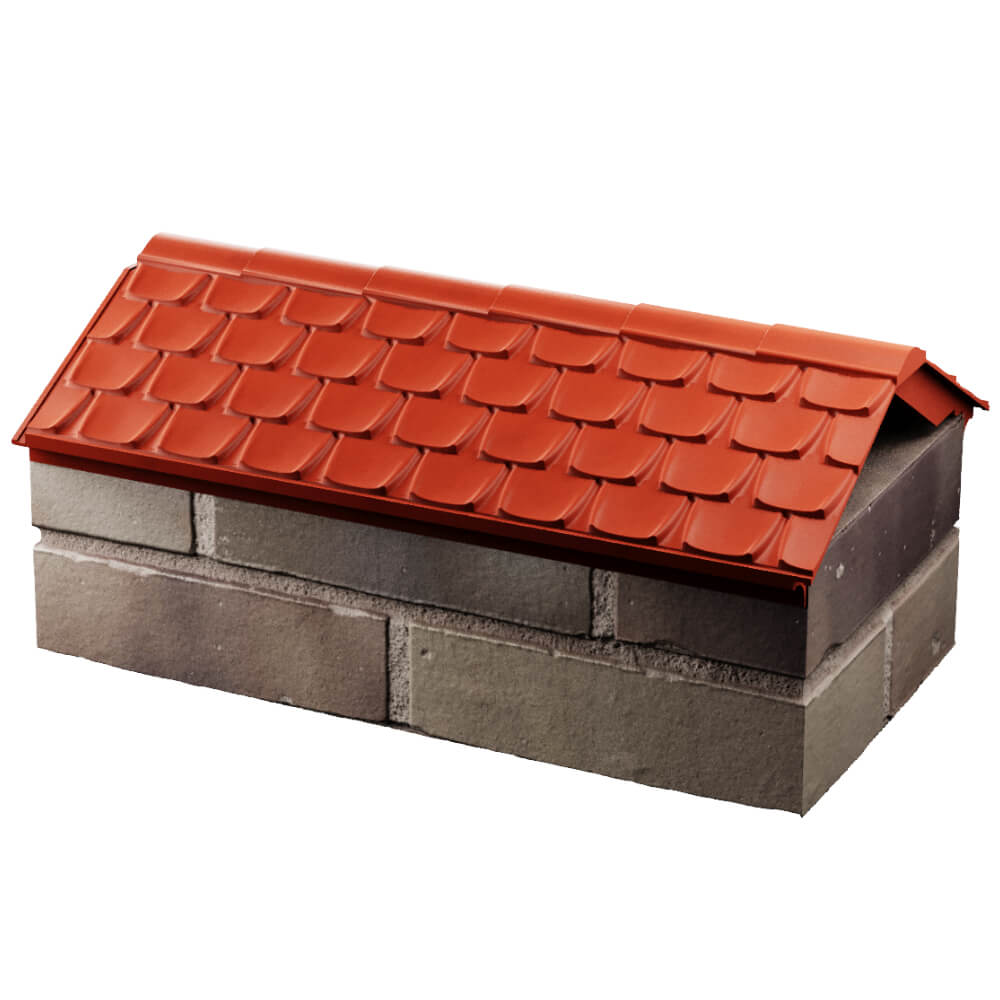 Парапет Zking Эльбрус Красный с посадкой на 1 кирпич (255мм) в Белогорске фото