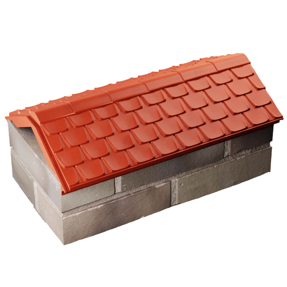 Парапет Zking Эльбрус Красный с посадкой на 1 кирпич (255мм) в Белогорске фото