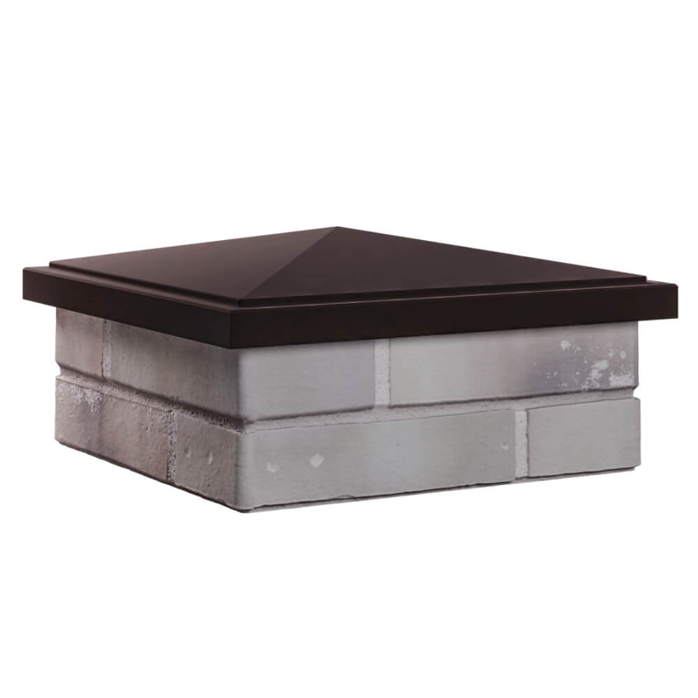 Колпак Zking БонаМоно Коричневый на столб 1.5х1.5 кирпича (385х385, 400х400мм) в Белогорске фото