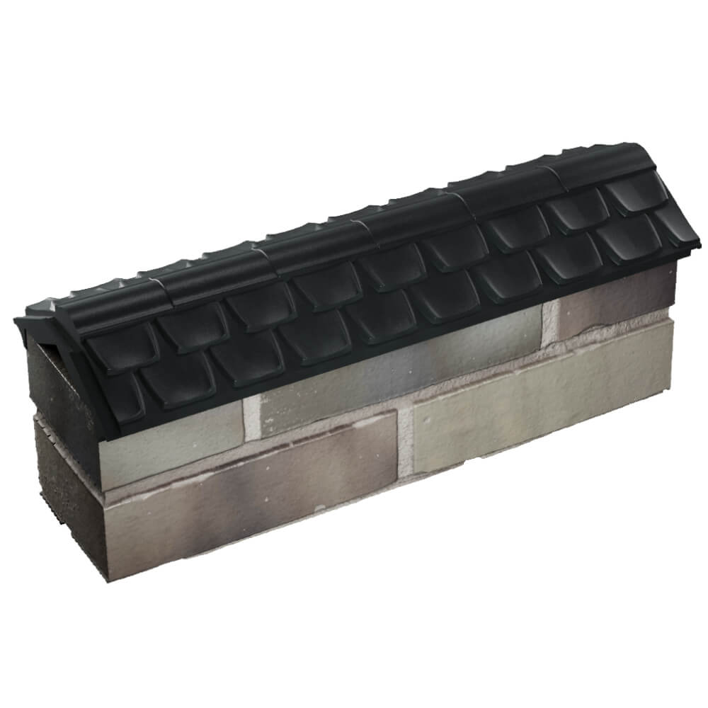 Парапет Zking Эльбрус Черный с посадкой на 0.5 кирпича (130мм) в Белогорске фото