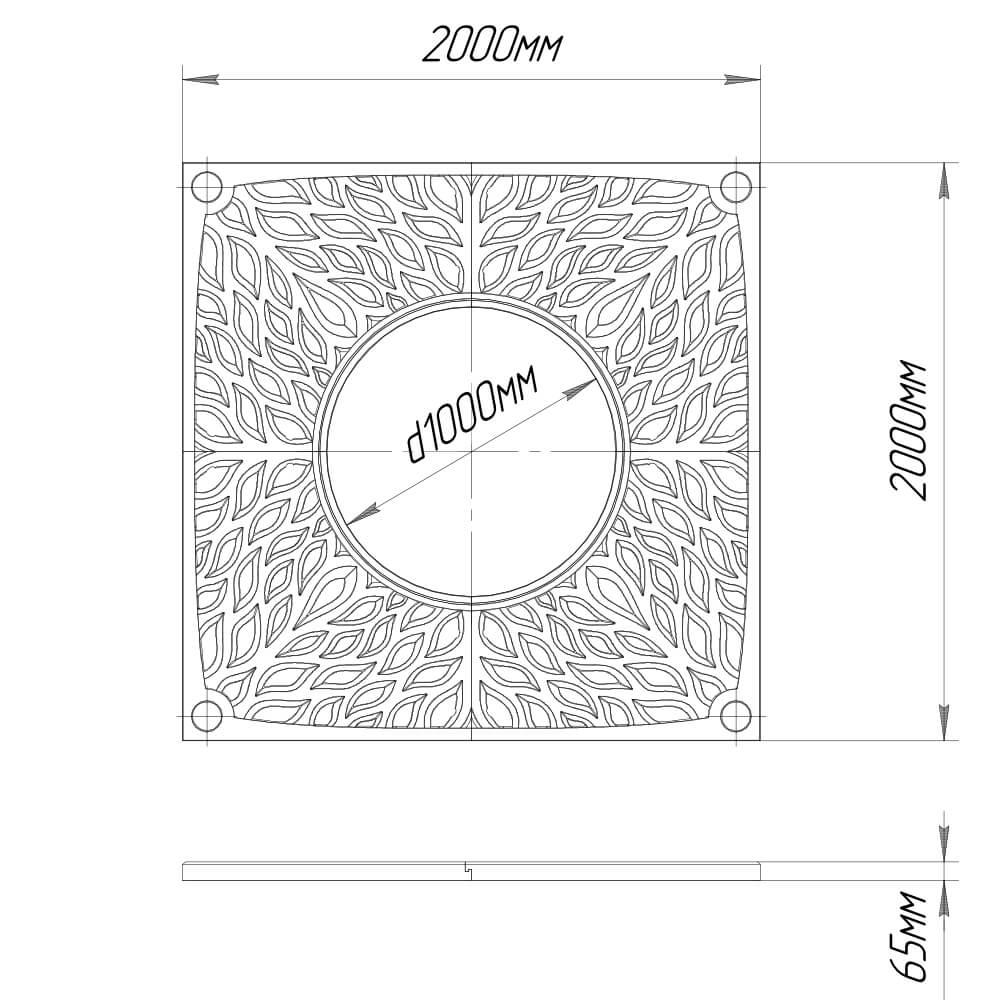 Приствольная решетка для дерева ZKING CRUST 2х2м Черная в Белогорске фото