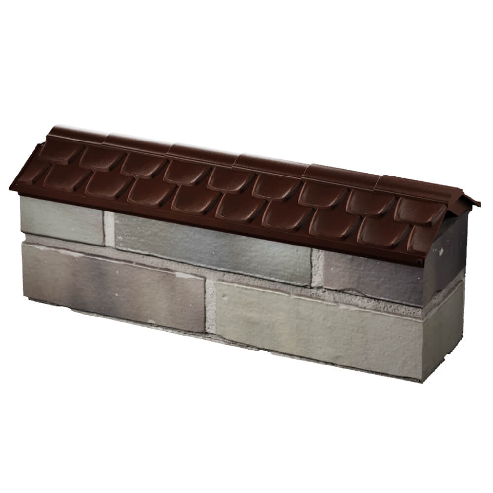 Парапет Zking Эльбрус Коричневый с посадкой на 0.5 кирпича (130мм) в Белогорске фото