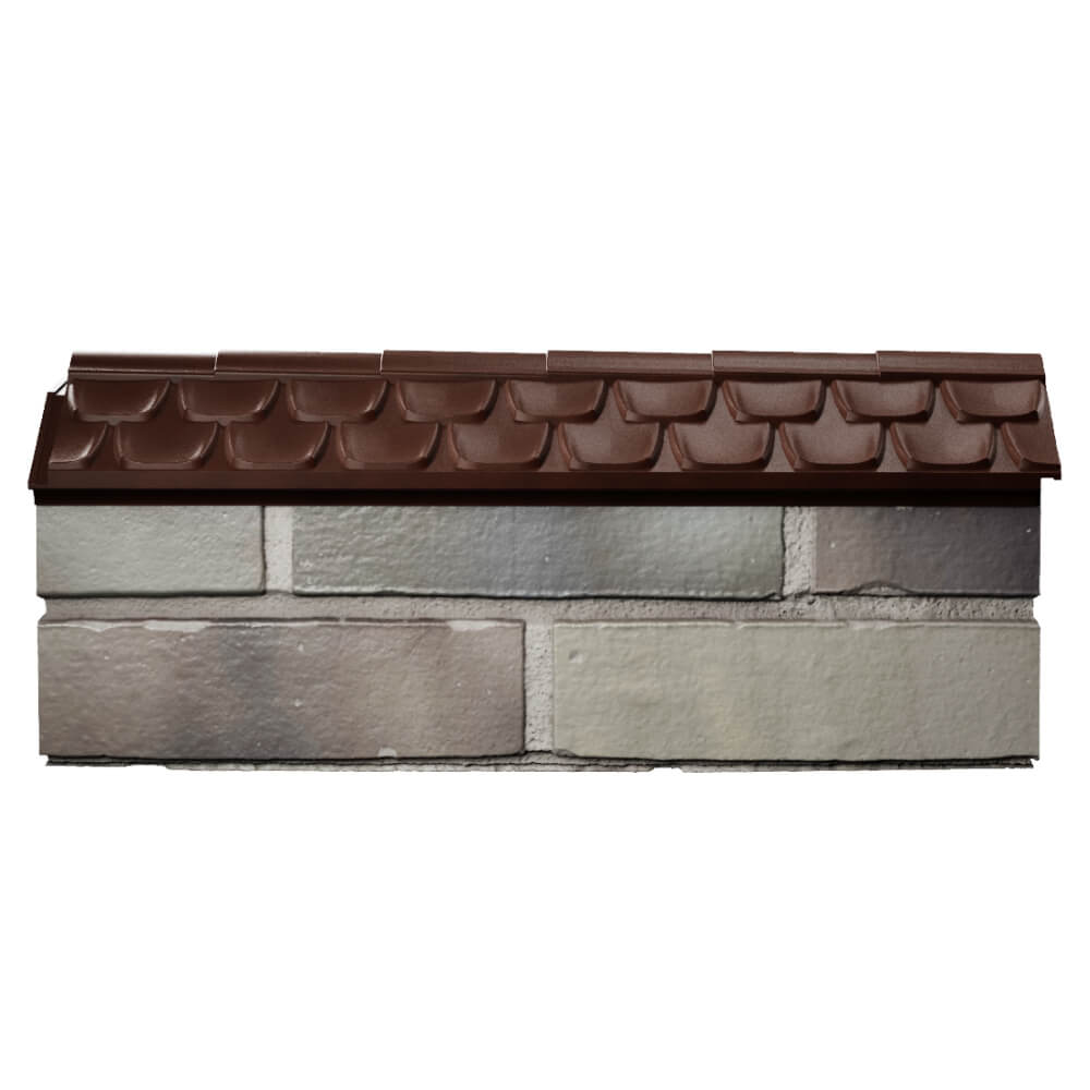 Парапет Zking Эльбрус Коричневый с посадкой на 0.5 кирпича (130мм) в Белогорске фото