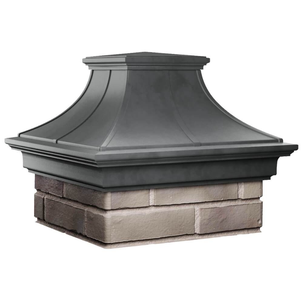 Колпак Zking Монблан Премиум Серый на столб 1.5х1.5 кирпича (385х385мм) в Белогорске фото