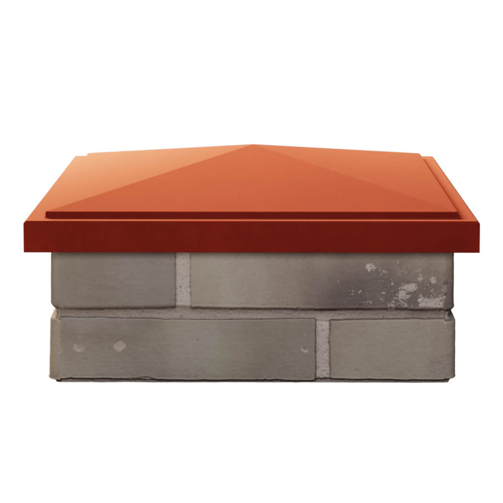 Колпак Zking БонаМоно Красный на столб 1.5х1.5 кирпича (385х385, 400х400мм) Белогорск фото