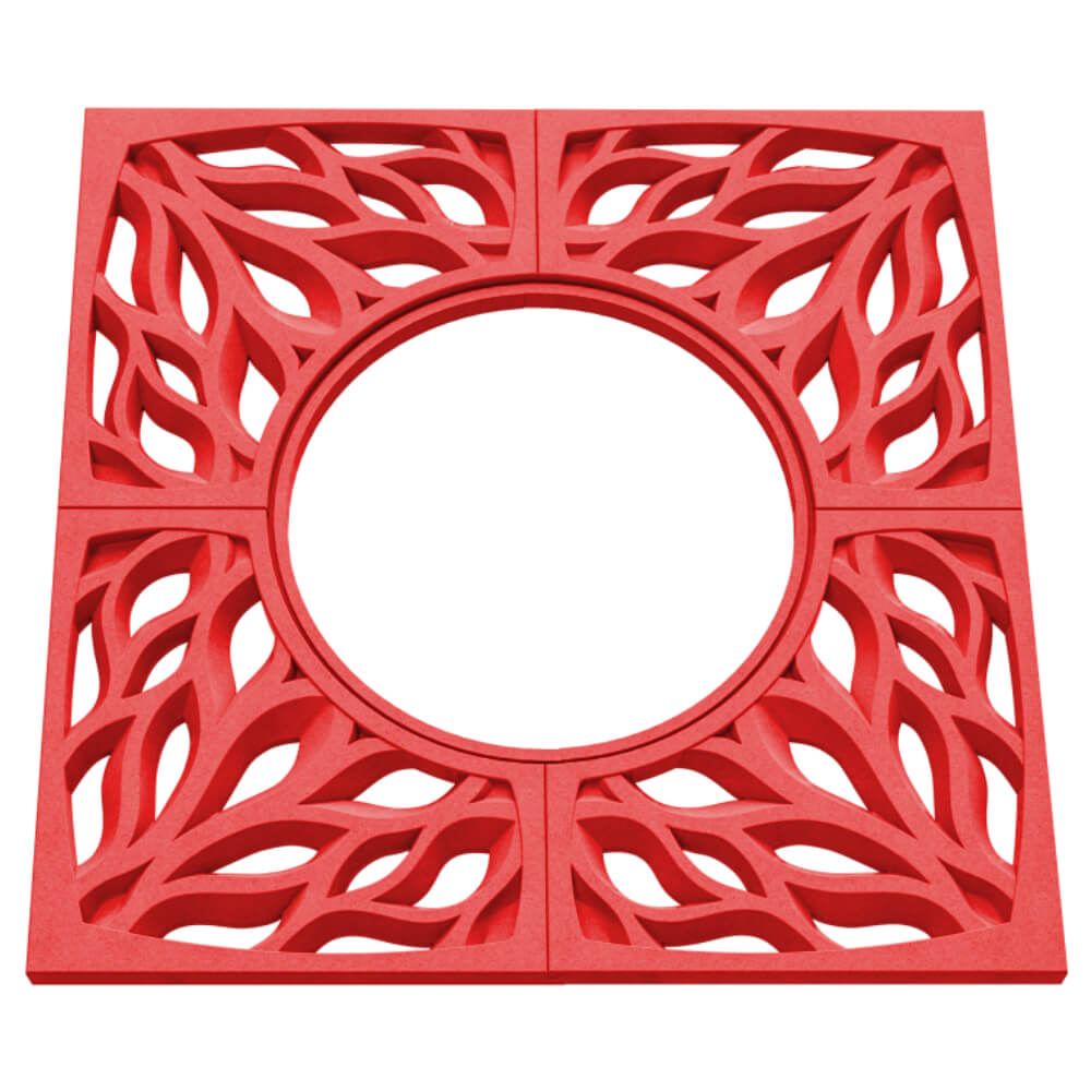 Приствольная решетка для дерева ZKING CRUST 1.2х1.2м Красная в Белогорске фото