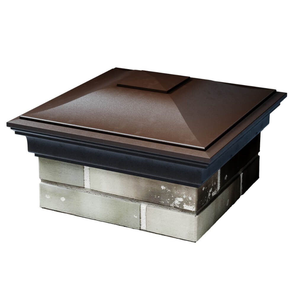 Колпак Zking Монблан Коричневый на столб 1.5х1.5 кирпича (385х385мм) в Белогорске фото