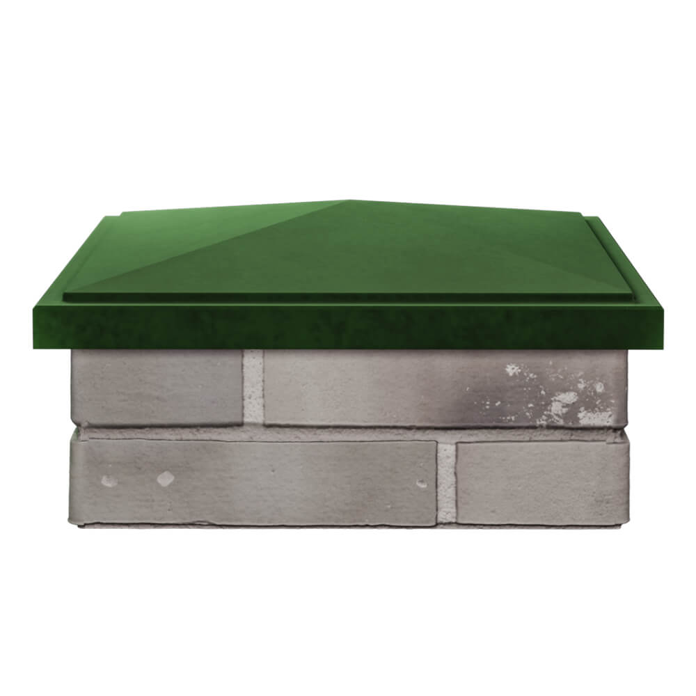 Колпак Zking БонаМоно Зеленый на столб 1.5х1.5 кирпича (385х385, 400х400мм) Белогорск фото