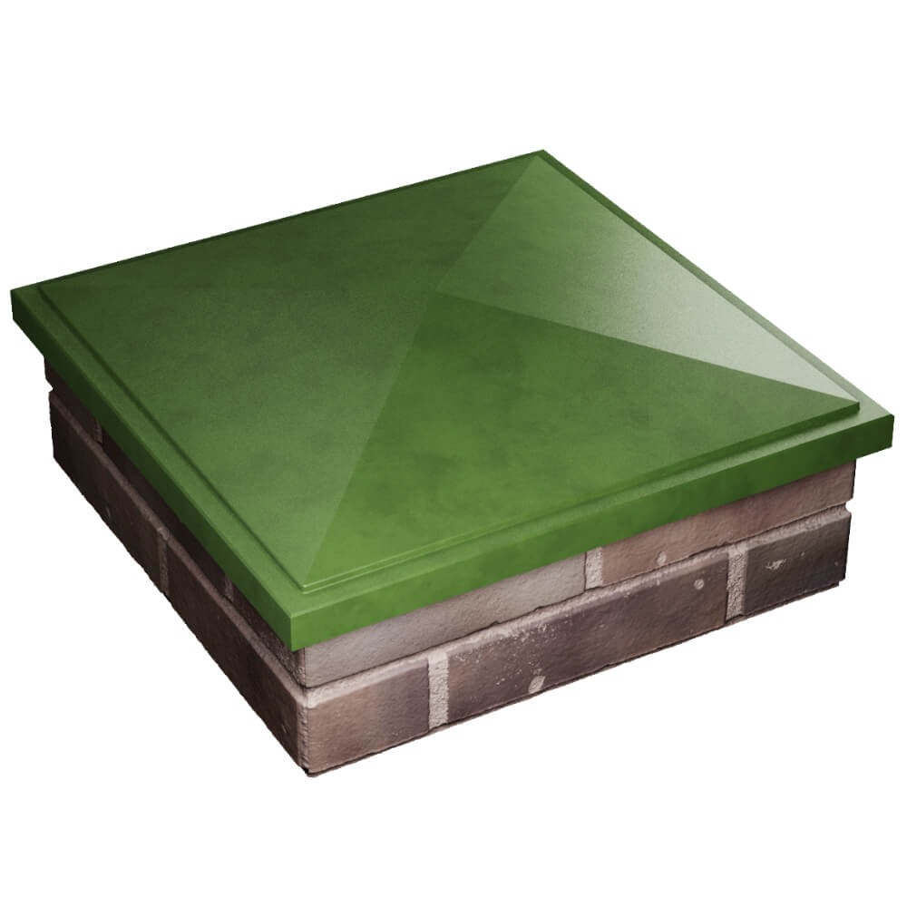 Колпак Zking БонаМоно Зеленый на столб 2х2 кирпича (515х515, 530х530мм) в Белогорске фото