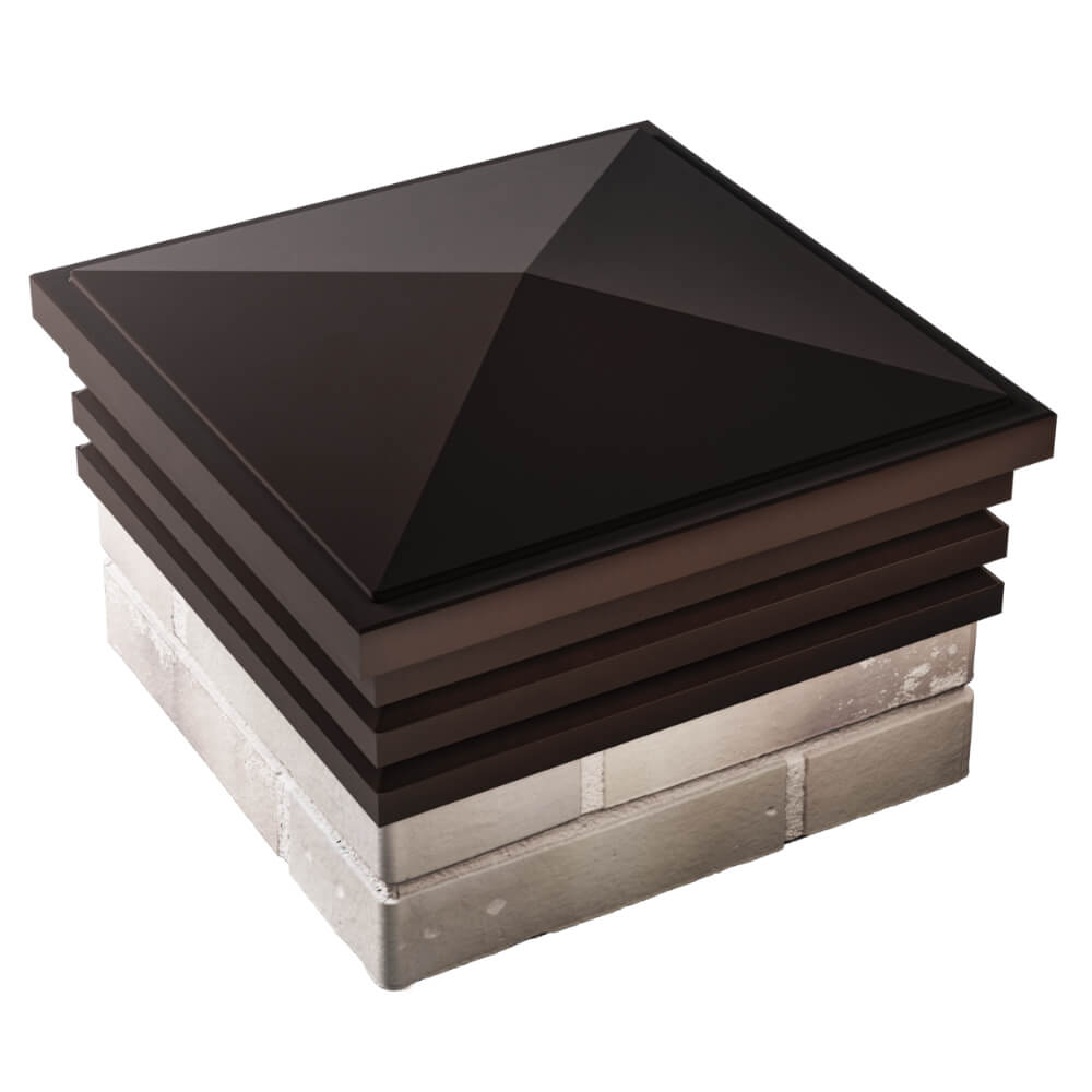 Колпак Zking Бона ХайТек Коричневый на столб 1.5х1.5 кирпича (385х385мм) в Белогорске фото