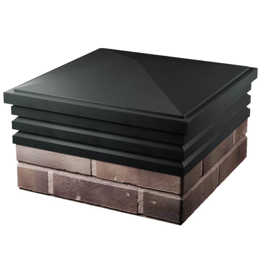 Колпак Zking Бона ХайТек Черный на столб 2х2 кирпича (513х513мм) в Белогорске фото