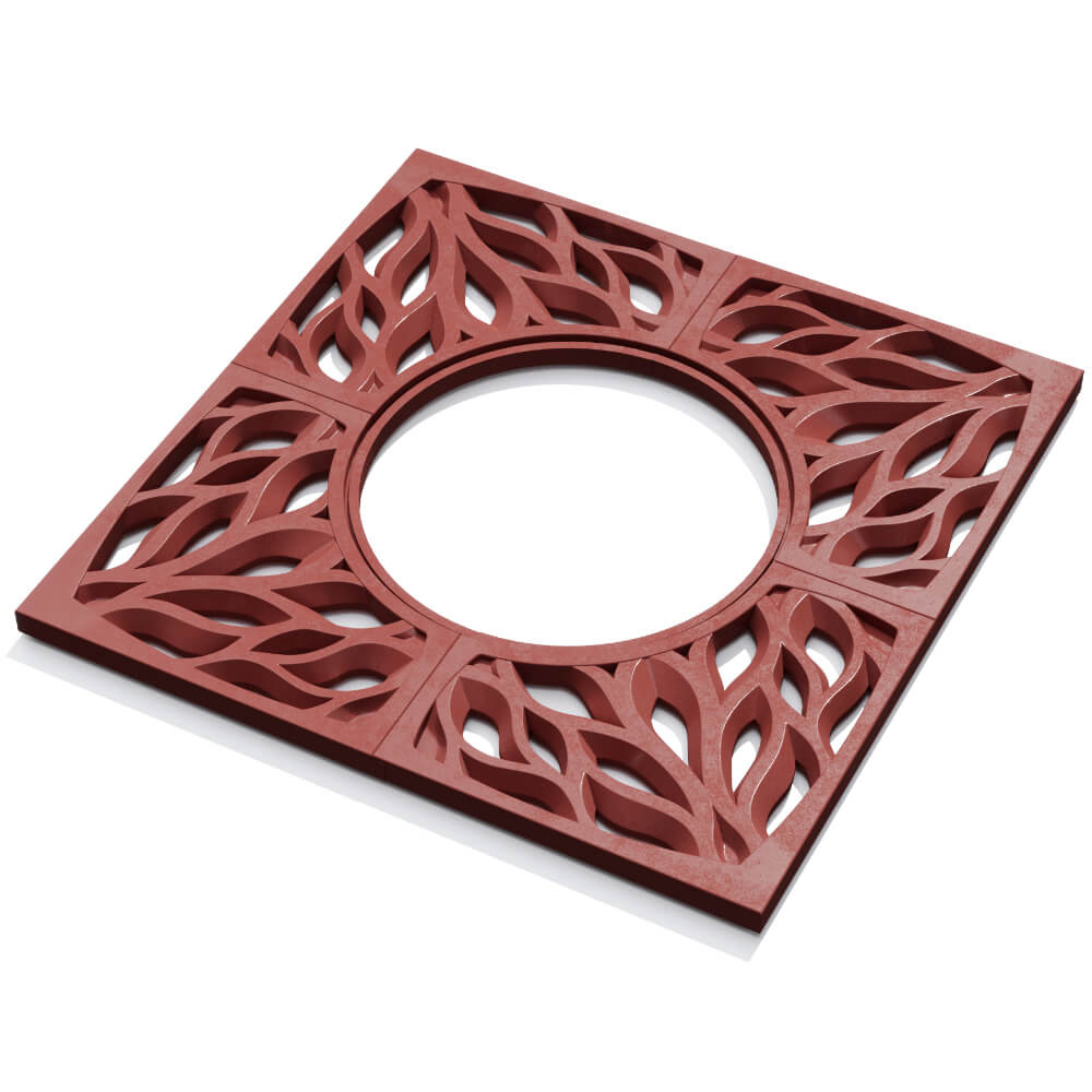 Приствольная решетка для дерева ZKING CRUST 1.2х1.2м Красная в Белогорске фото