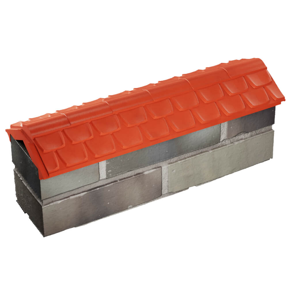 Парапет Zking Эльбрус Красный с посадкой на 0.5 кирпича (130мм) в Белогорске фото