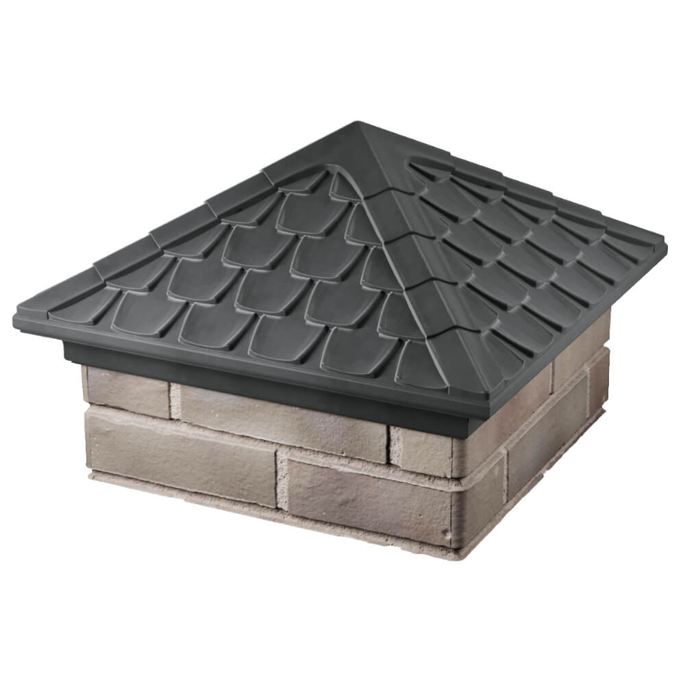 Колпак Zking Эльбрус Серый на столб 1.5х1.5 кирпича (385х385мм) в Белогорске фото