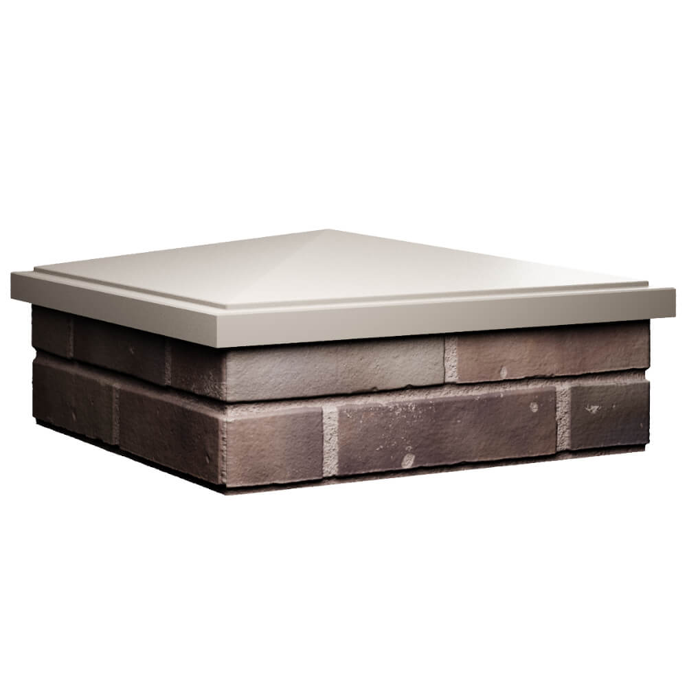 Колпак Zking БонаМоно Бежевый на столб 2х2 кирпича (515х515, 530х530мм) в Белогорске фото