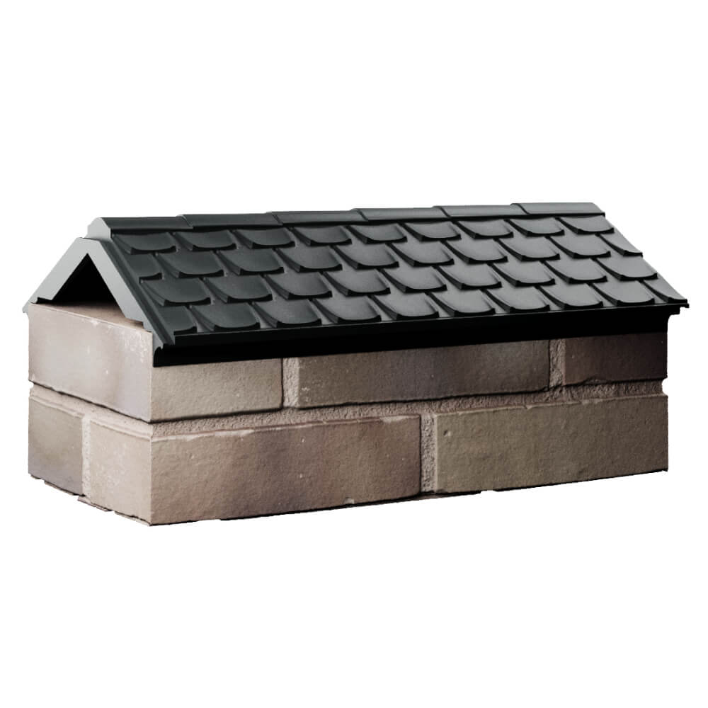 Парапет Zking Эльбрус Черный с посадкой на 1 кирпич (255мм) Белогорск фото