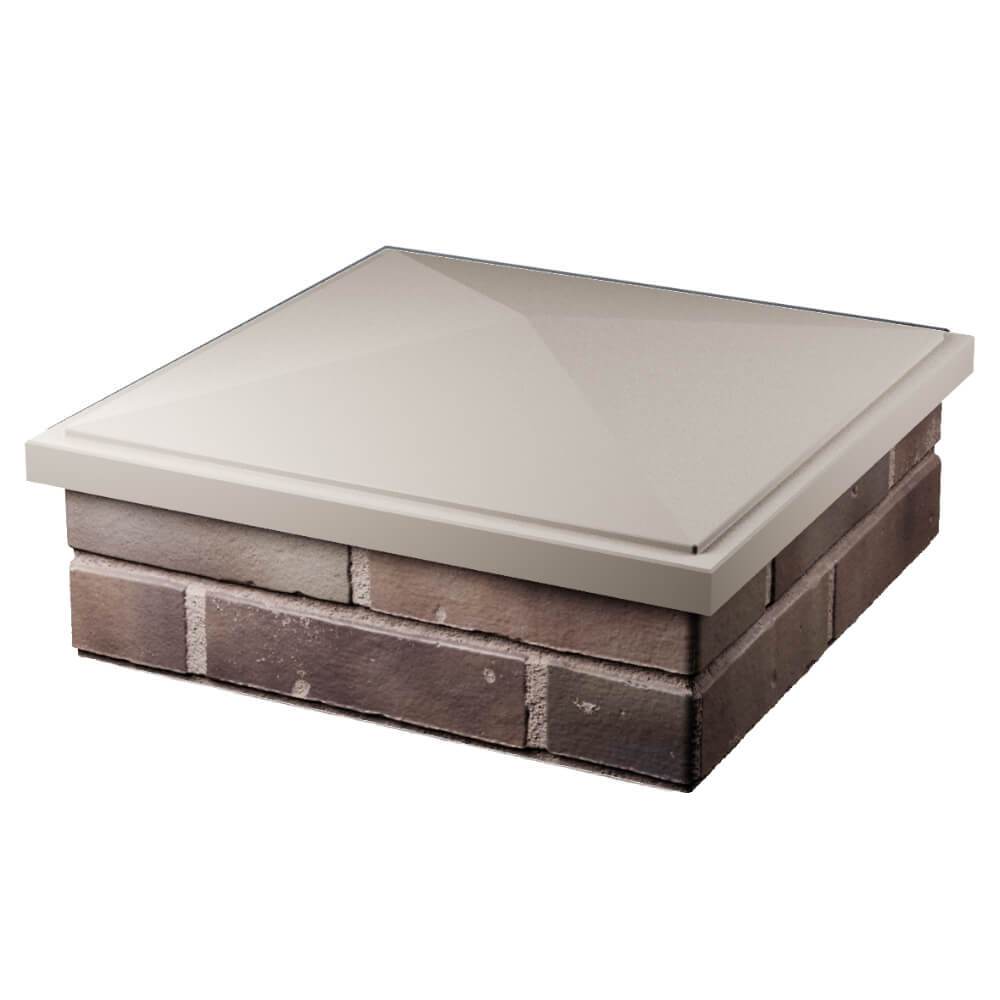 Колпак Zking БонаМоно Бежевый на столб 2х2 кирпича (515х515, 530х530мм) в Белогорске фото