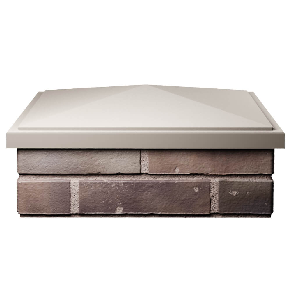 Колпак Zking БонаМоно Бежевый на столб 2х2 кирпича (515х515, 530х530мм) Белогорск фото