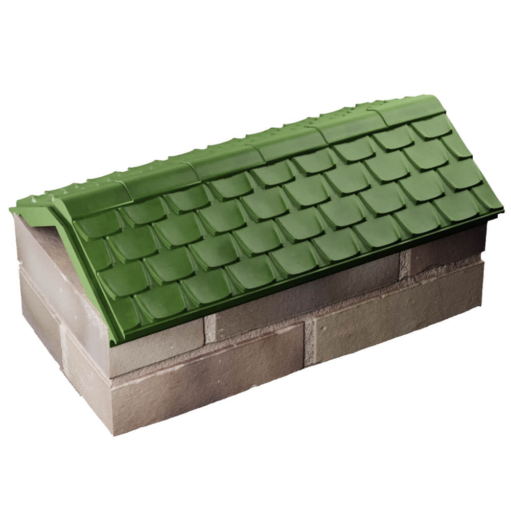 Парапет Zking Эльбрус Зеленый с посадкой на 1 кирпич (255мм) в Белогорске фото