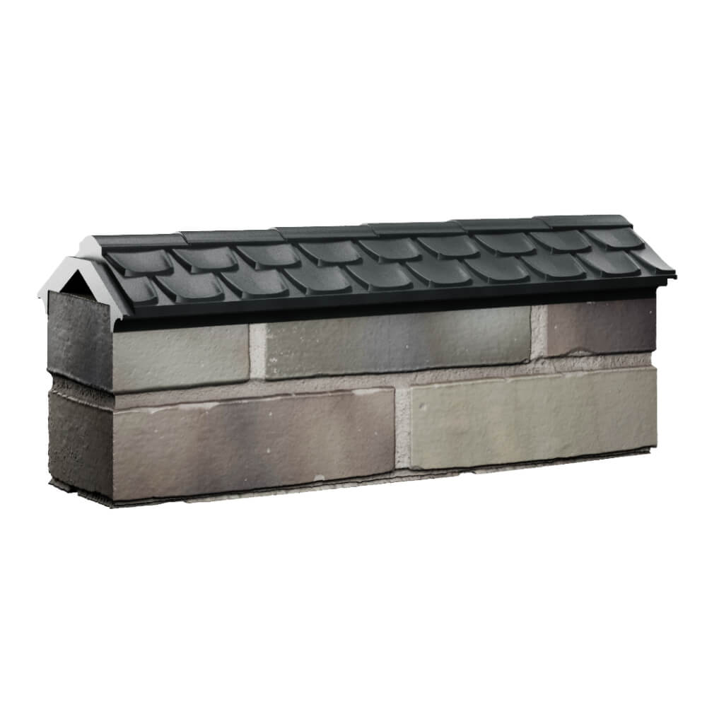 Парапет Zking Эльбрус Черный с посадкой на 0.5 кирпича (130мм) Белогорск фото