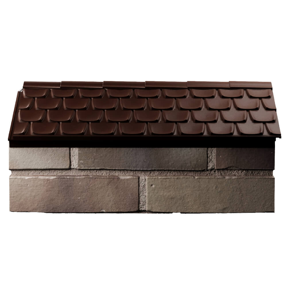 Парапет Zking Эльбрус Коричневый с посадкой на 1 кирпич (255мм) в Белогорске фото