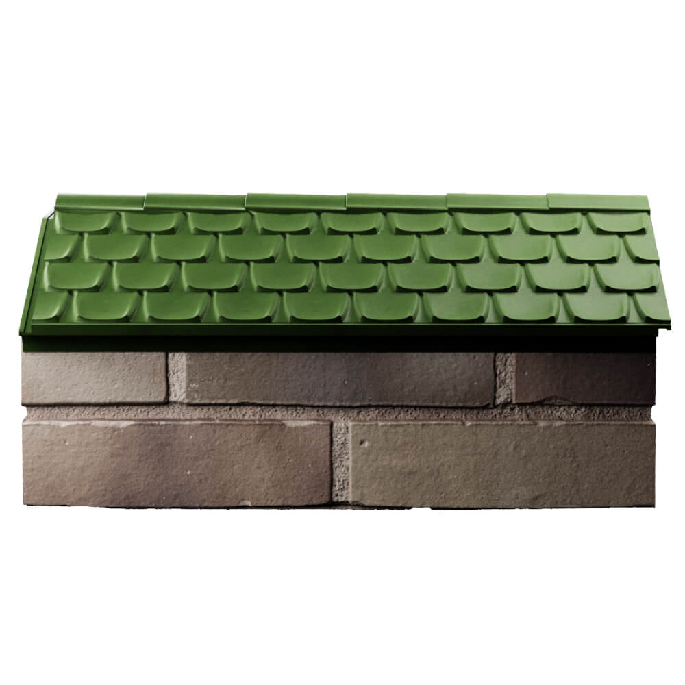 Парапет Zking Эльбрус Зеленый с посадкой на 1 кирпич (255мм) в Белогорске фото