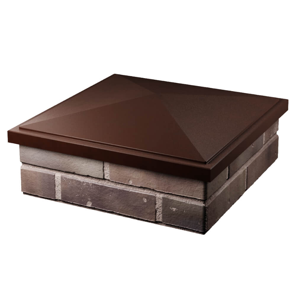 Колпак Zking БонаМоно Коричневый на столб 2х2 кирпича (515х515, 530х530мм) в Белогорске фото