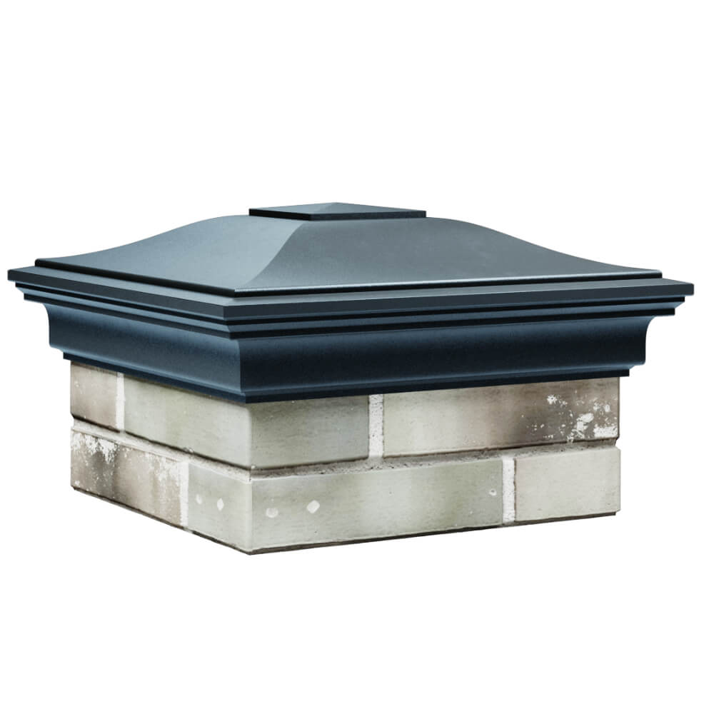 Колпак Zking Монблан Серый на столб 1.5х1.5 кирпича (385х385мм) в Белогорске фото