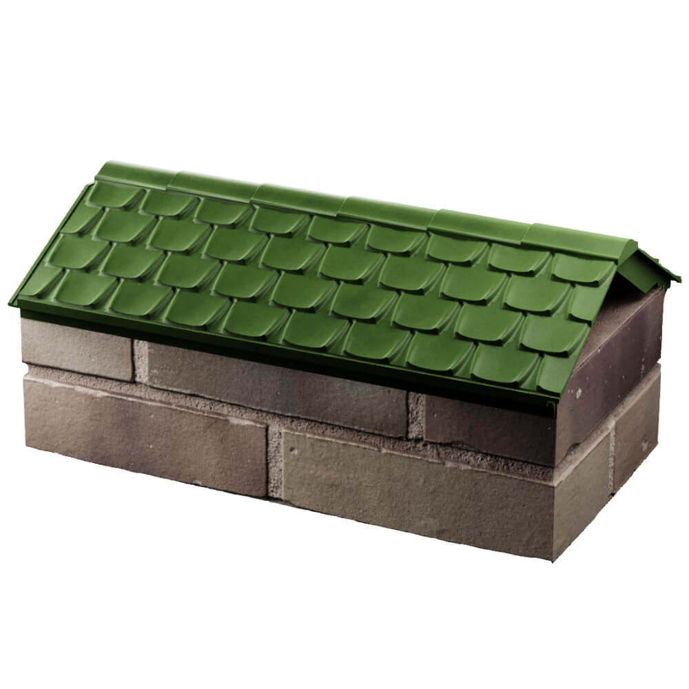 Парапет Zking Эльбрус Зеленый с посадкой на 1 кирпич (255мм) в Белогорске фото