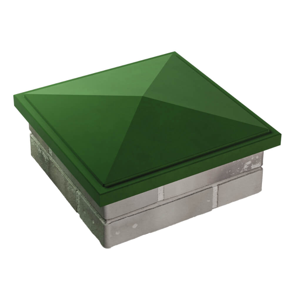 Колпак Zking БонаМоно Зеленый на столб 1.5х1.5 кирпича (385х385, 400х400мм) в Белогорске фото