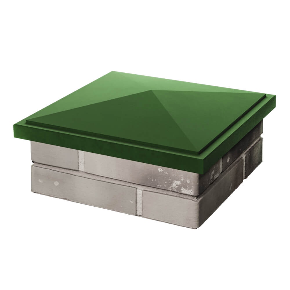 Колпак Zking БонаМоно Зеленый на столб 1.5х1.5 кирпича (385х385, 400х400мм) в Белогорске фото