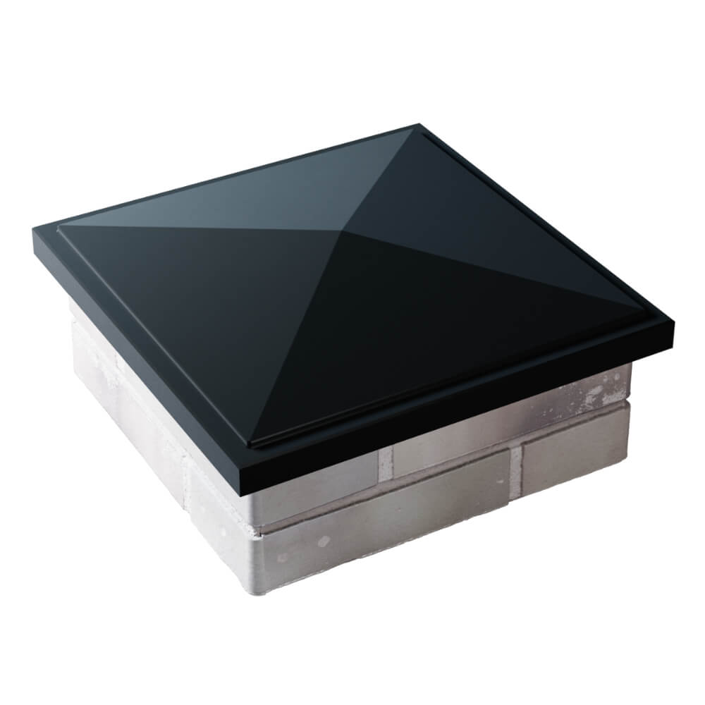 Колпак Zking БонаМоно Черный на столб 1.5х1.5 кирпича (385х385, 400х400мм) в Белогорске фото