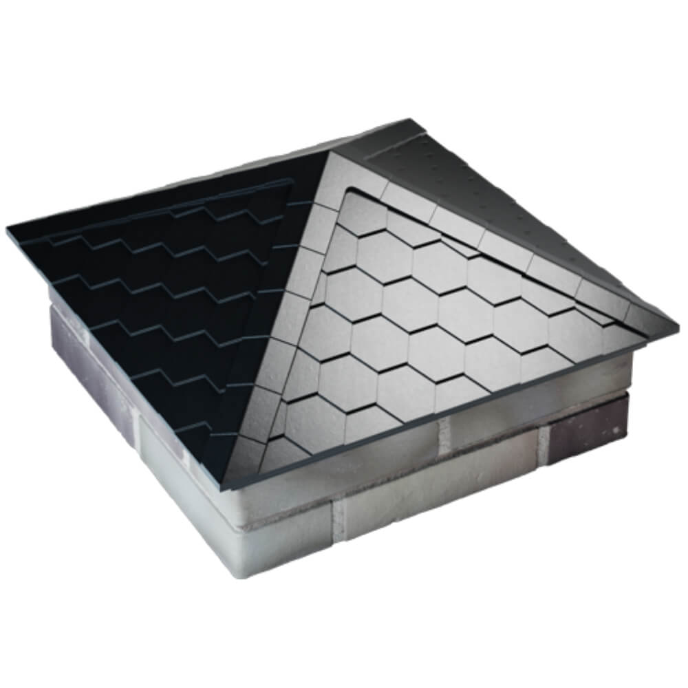 Колпак Zking Эверест Черный на столб 2х2 кирпича (535х535мм) Белогорск фото