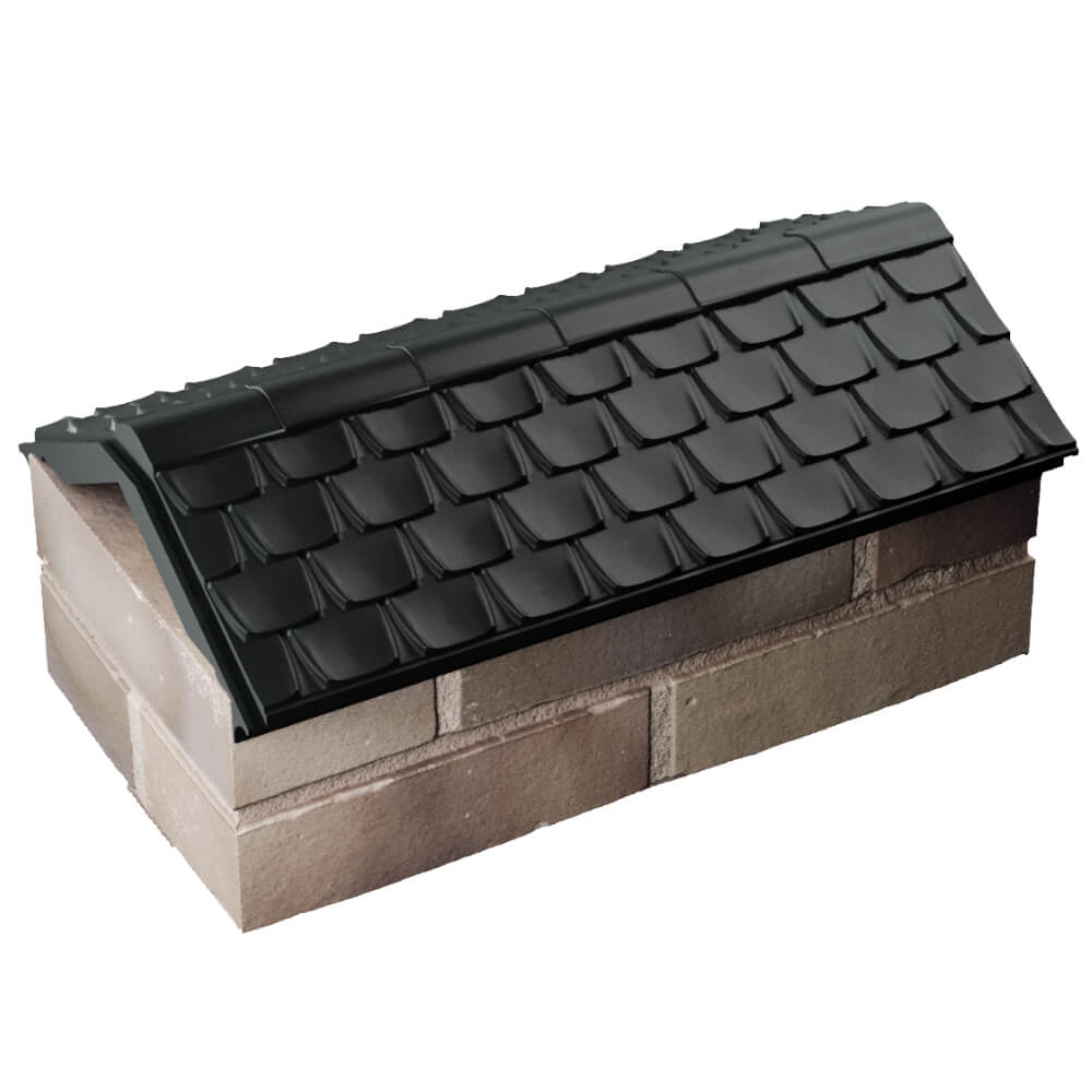 Парапет Zking Эльбрус Черный с посадкой на 1 кирпич (255мм) в Белогорске фото