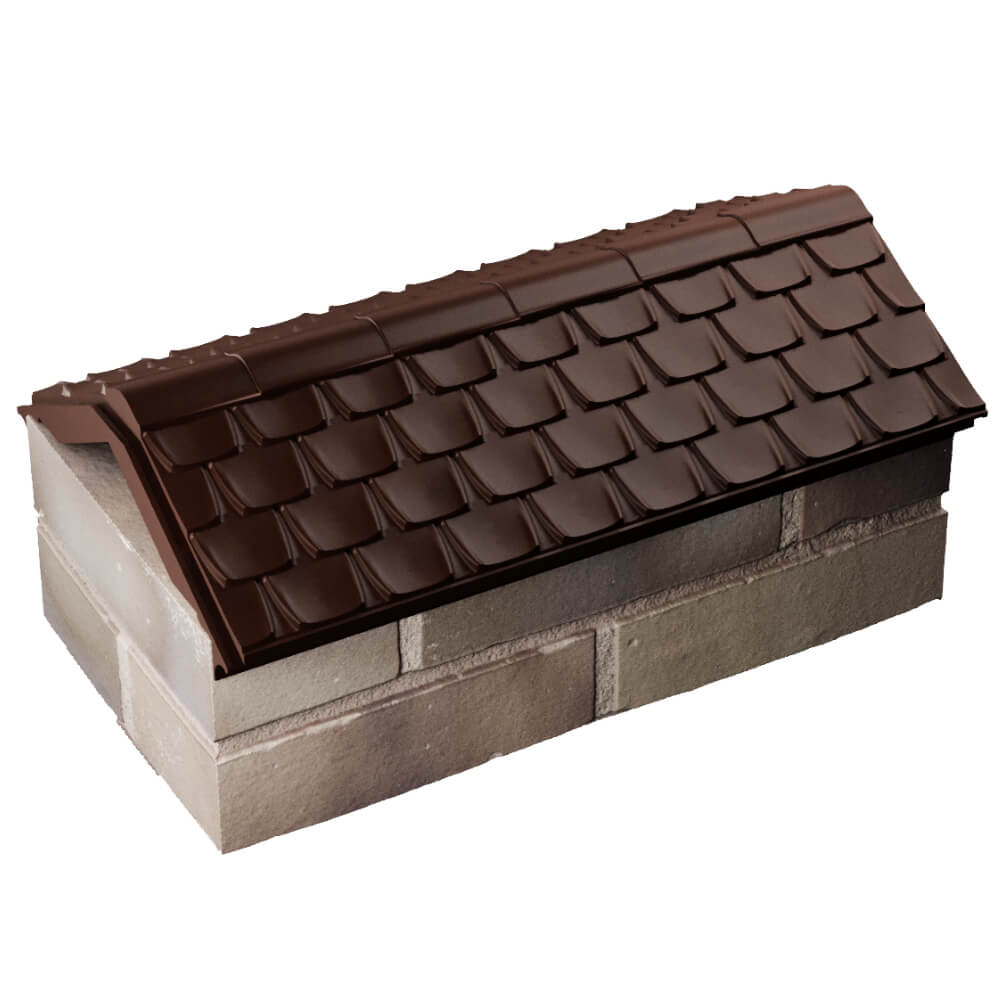 Парапет Zking Эльбрус Коричневый с посадкой на 1 кирпич (255мм) в Белогорске фото