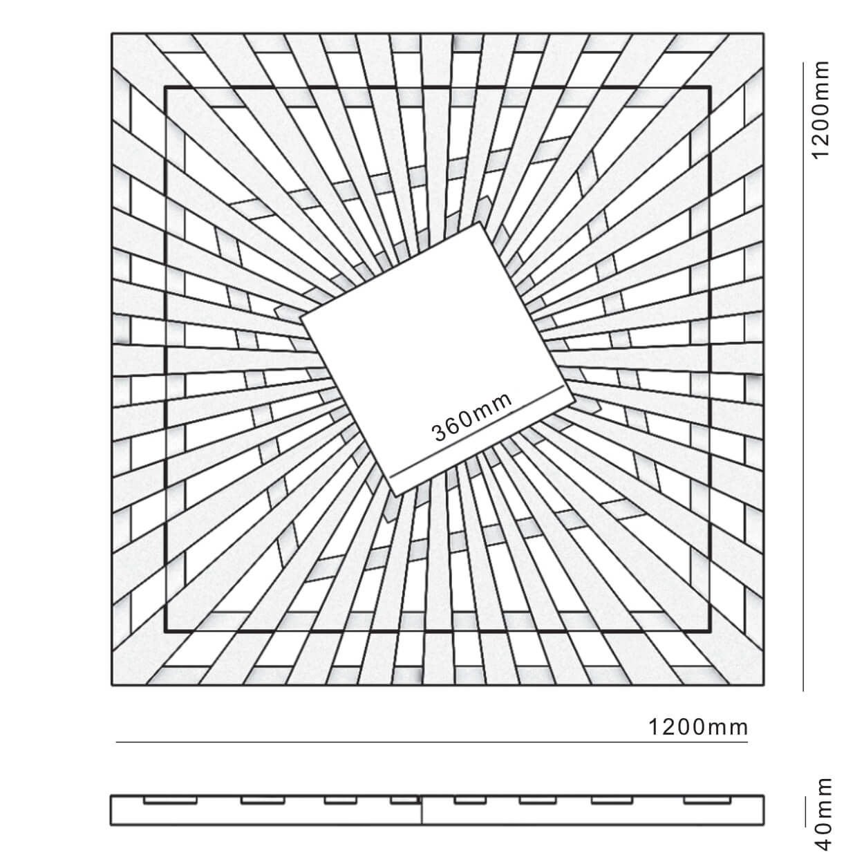 Приствольная решетка для дерева ZKING ATMOSPHERE 1.2х1.2м Черная в Белогорске фото